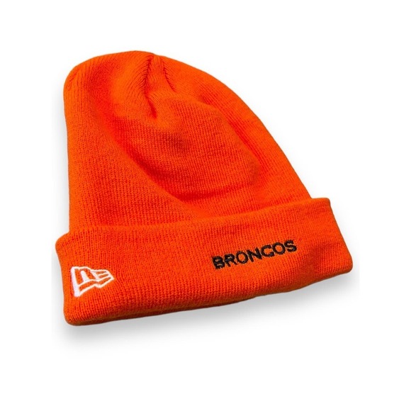 NWT New Era Denver Broncos NFL Embroidered Logos Beanie Hat Unisex OS Orange - Picture 7 of 10